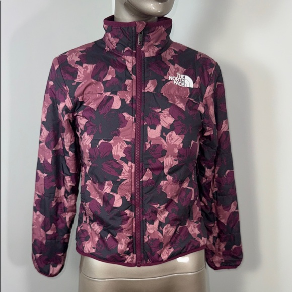 The North Face Jackets & Blazers - The North Face Reversible Burgundy Women Puffer Jacket - Pink and Purple Floral
